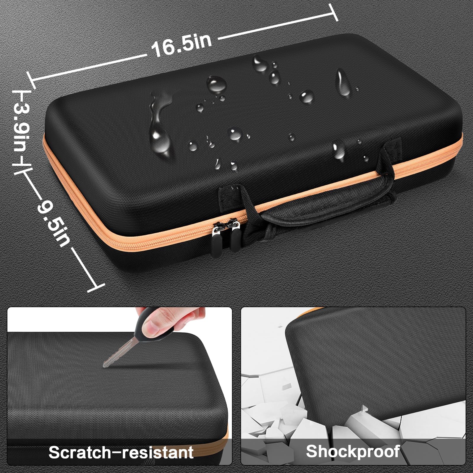 Boobowl handle and zipper detail demonstrates durable carry convenience