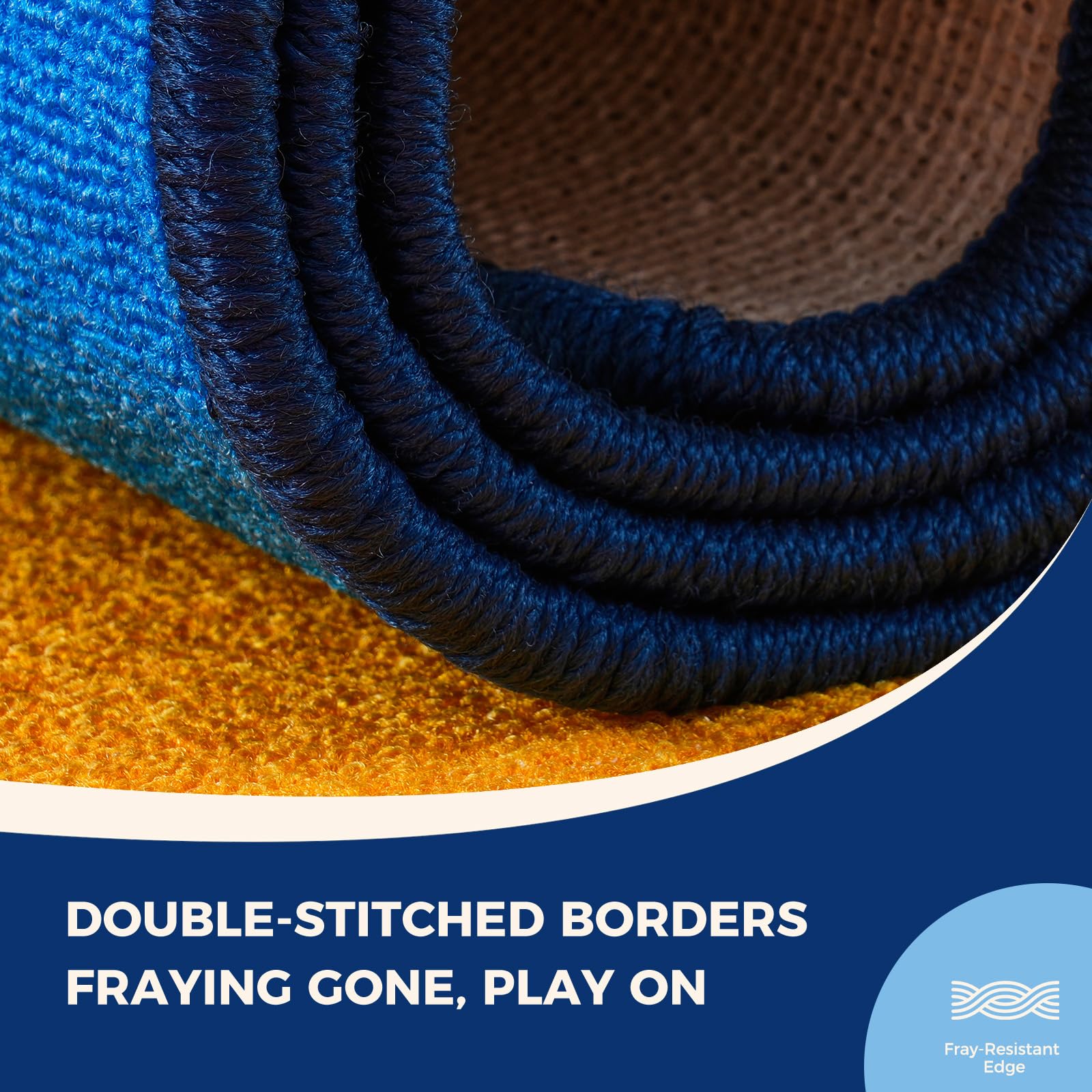 Booooom Jackson folded rug for storage illustrating easy portability and classroom convenience