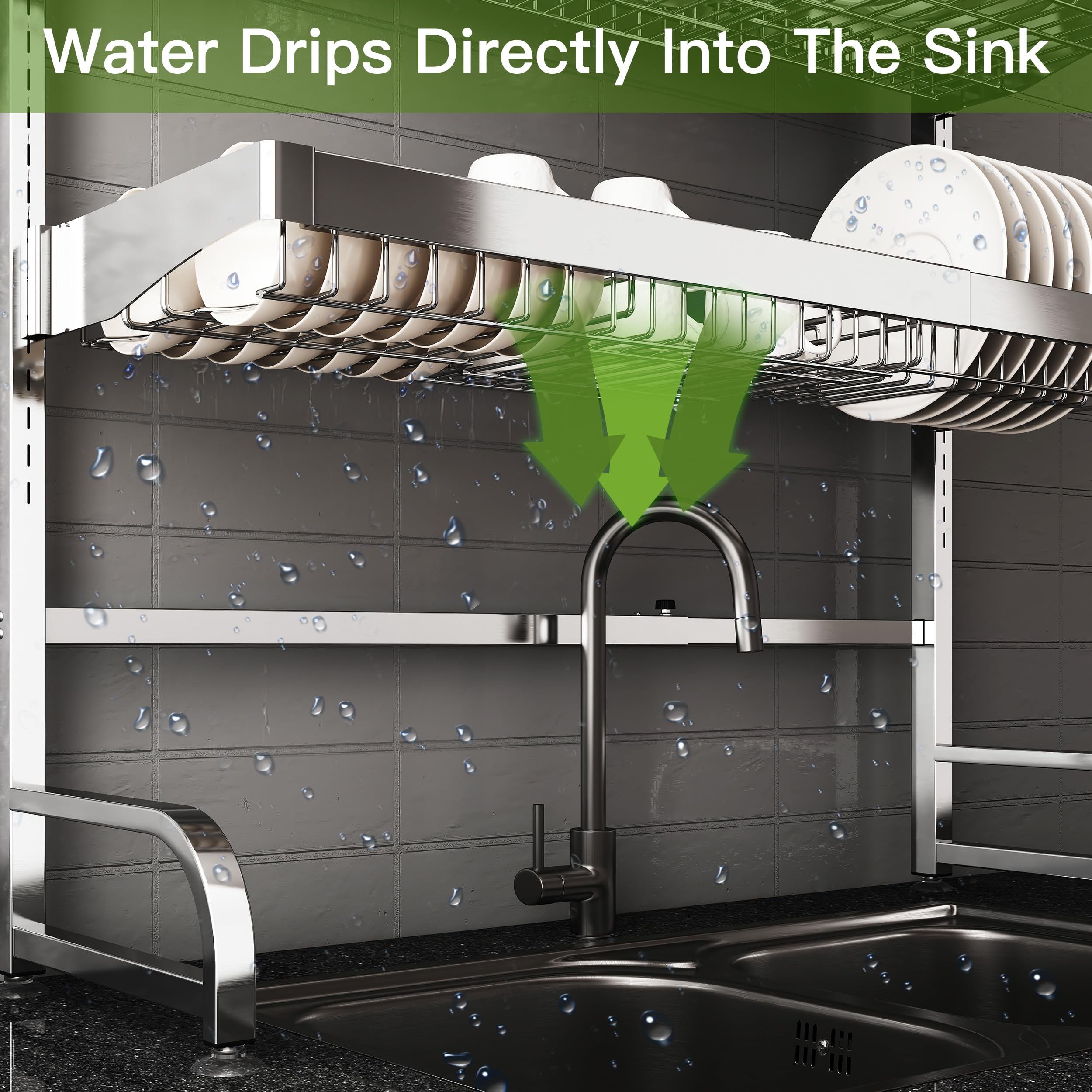 BOOSINY installed above double sink maximizing countertop space