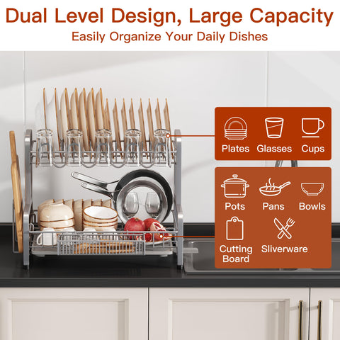 BOOSINY lower tier holding bowls and pans for extra drying capacity