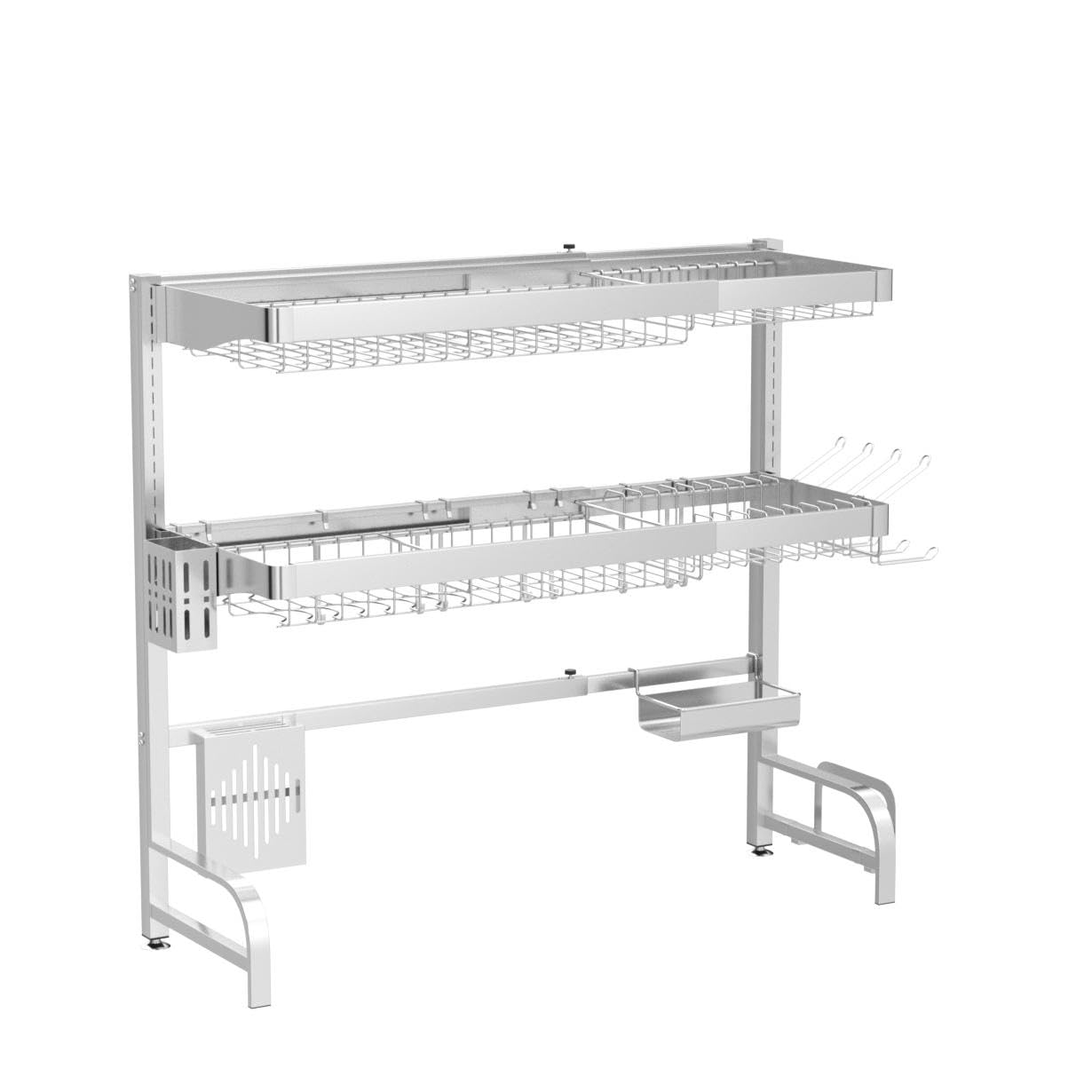 BOOSINY rack loaded with dishes holding heavy cookware securely