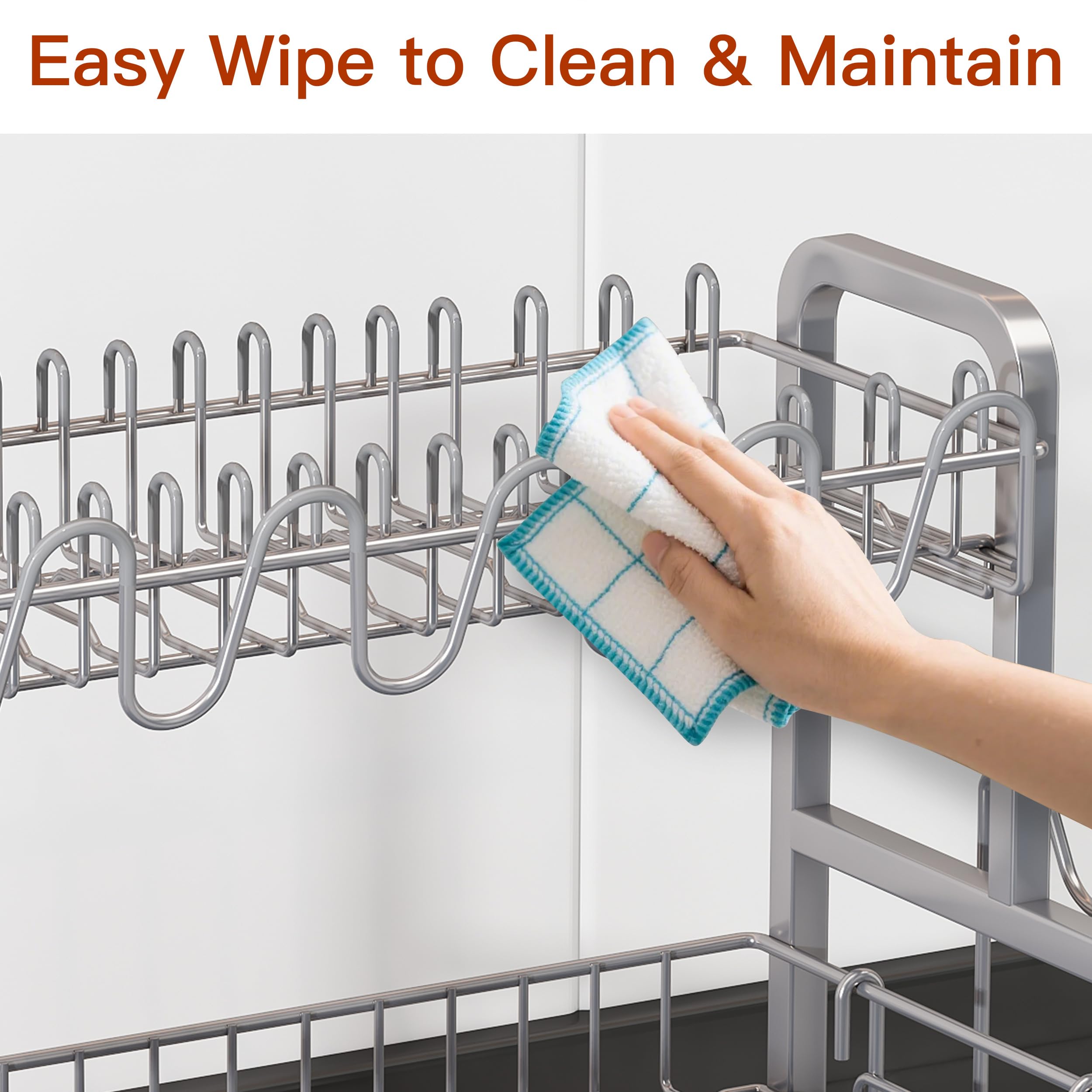 BOOSINY stainless steel surface close-up highlighting rust-resistant finish