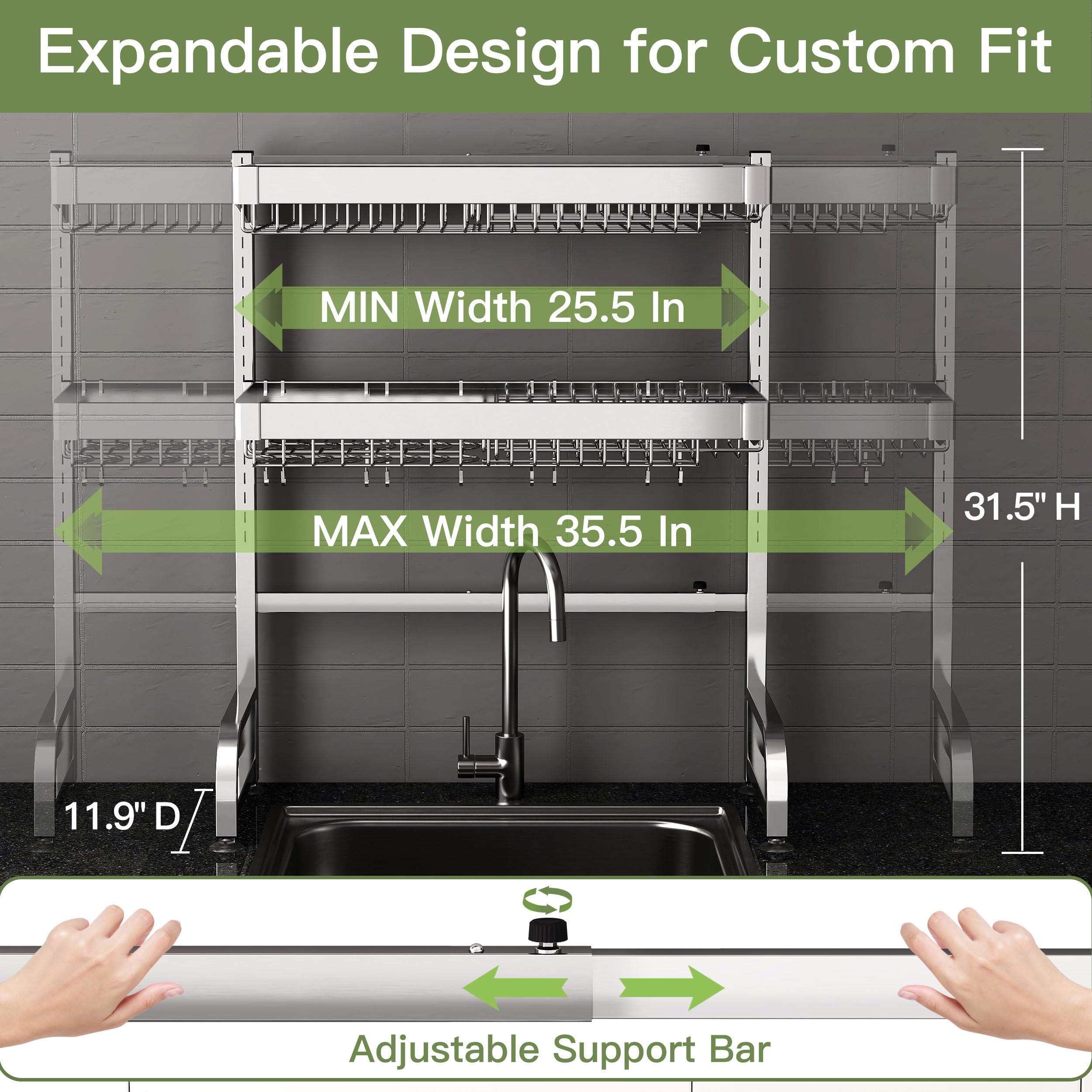 BOOSINY side profile expanded width demonstrating adjustable fit