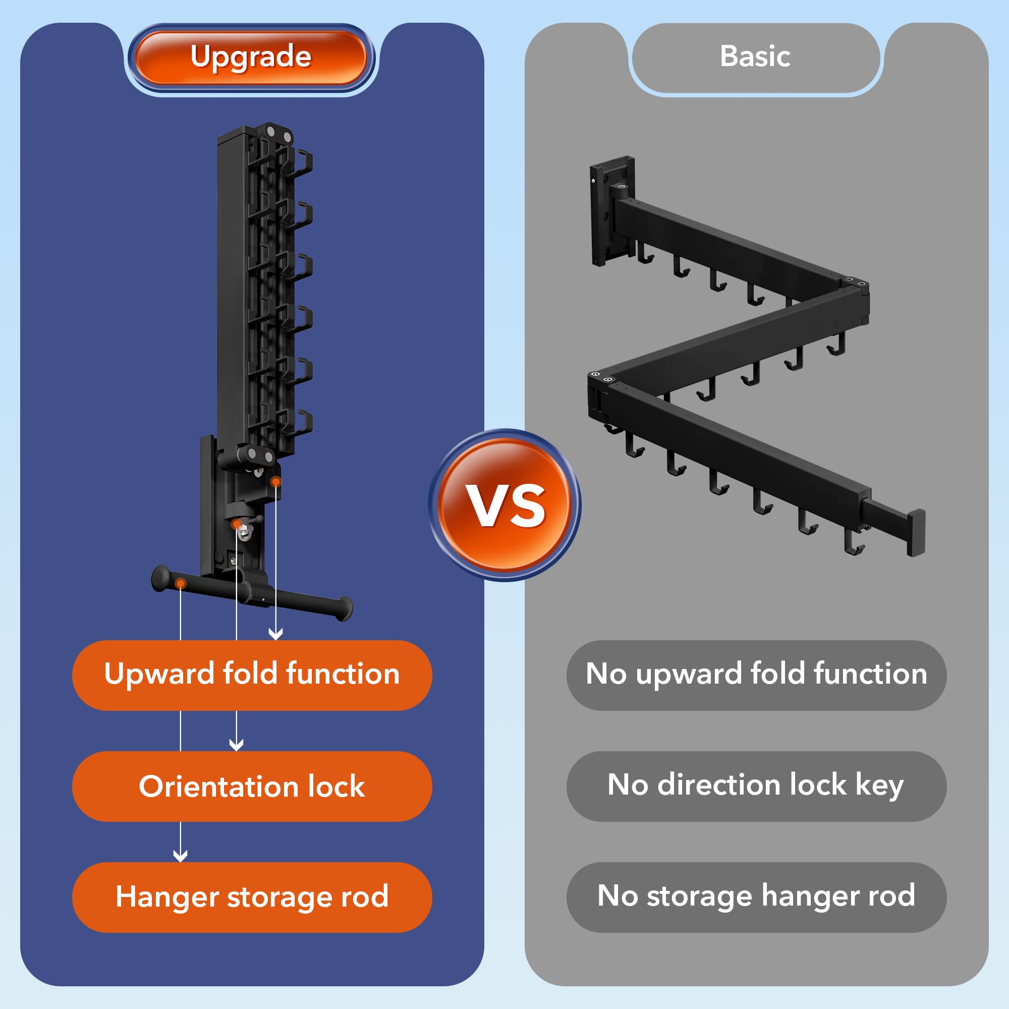 BOQORAD folded flat against wall demonstrating compact storage benefit