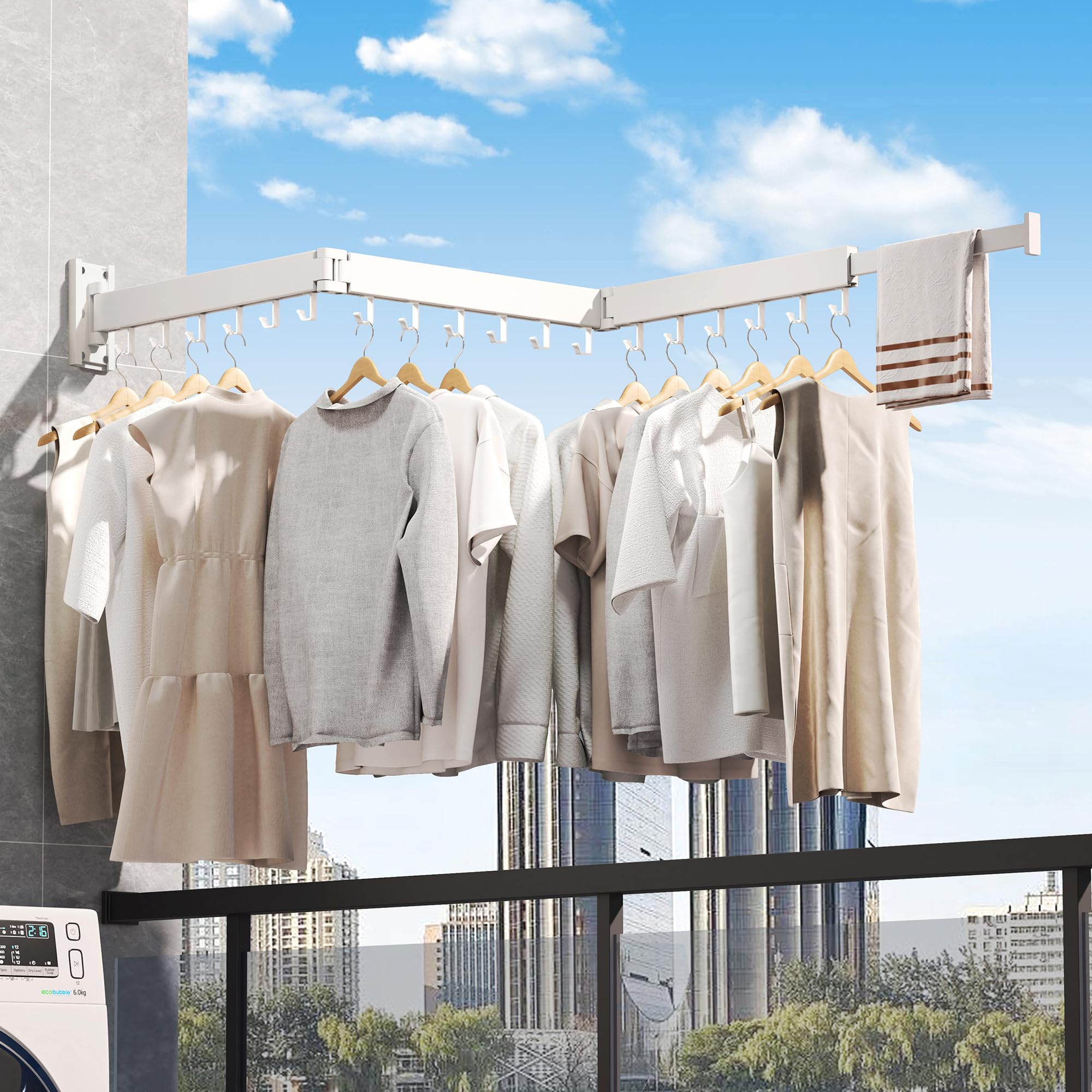 BOQORAD open rails full length maximize hanging capacity and airflow