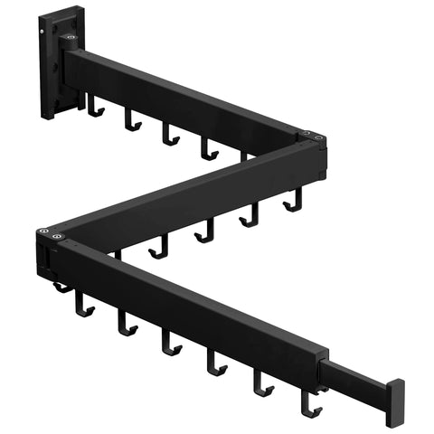 BOQORAD wall-mounted front view showing full-length hanging capacity and tidy look