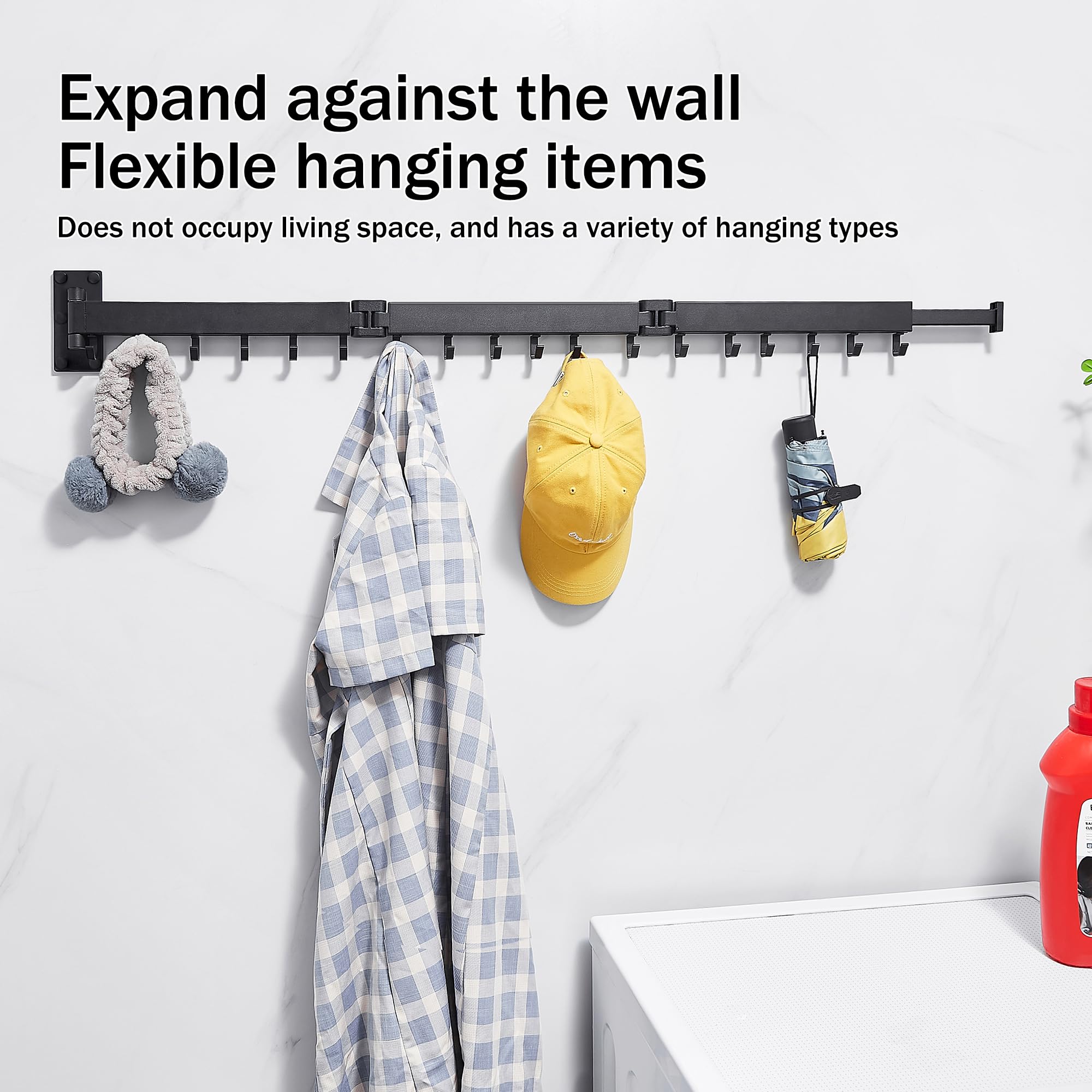 BOQORAD holding jeans and towels to show sturdy support and high load capacity