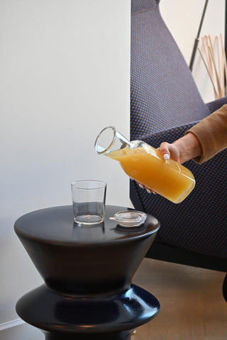 Bormioli Rocco tumbler with layered dessert showing presentation benefit