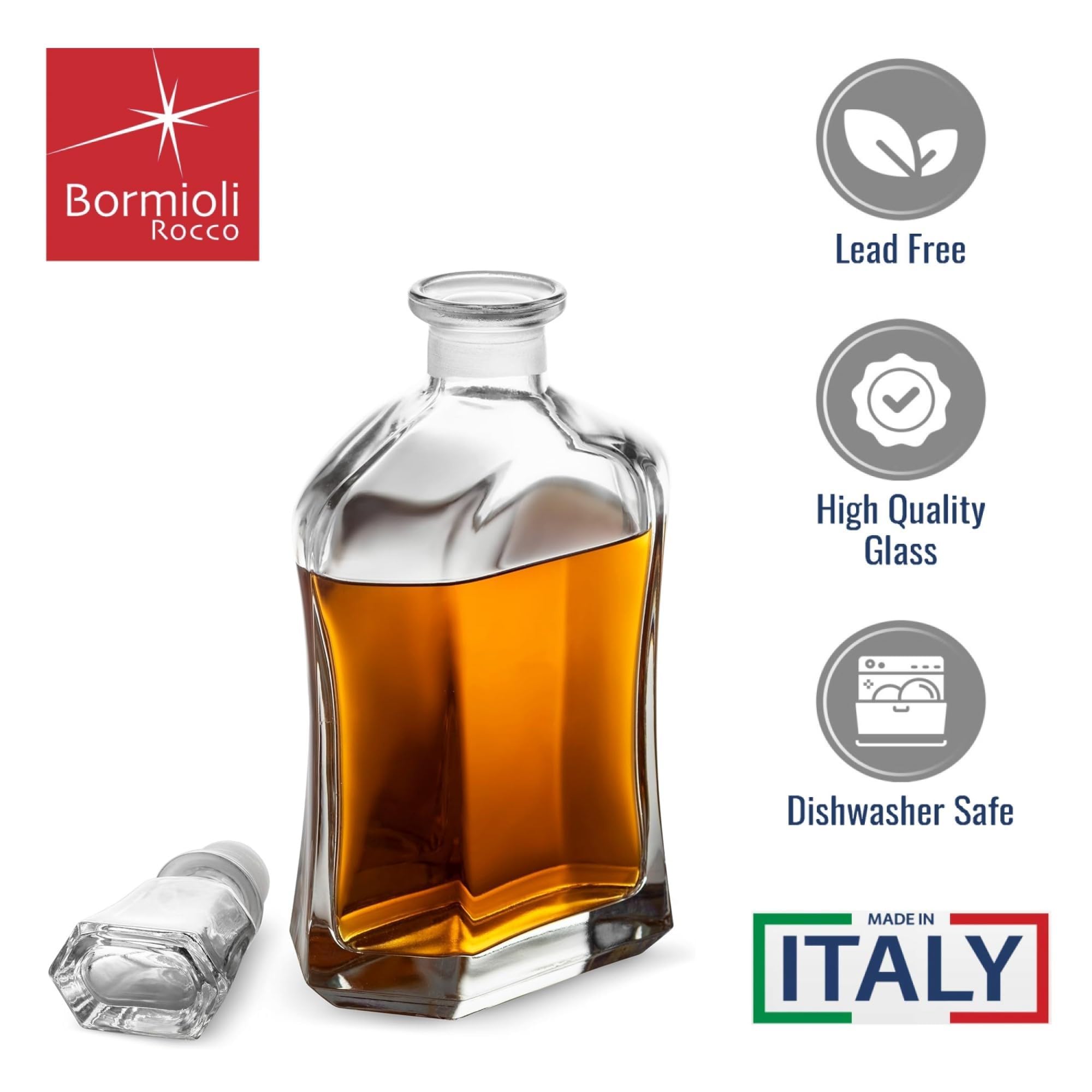 Bormioli Rocco side profile illustrating balanced shape for stable display