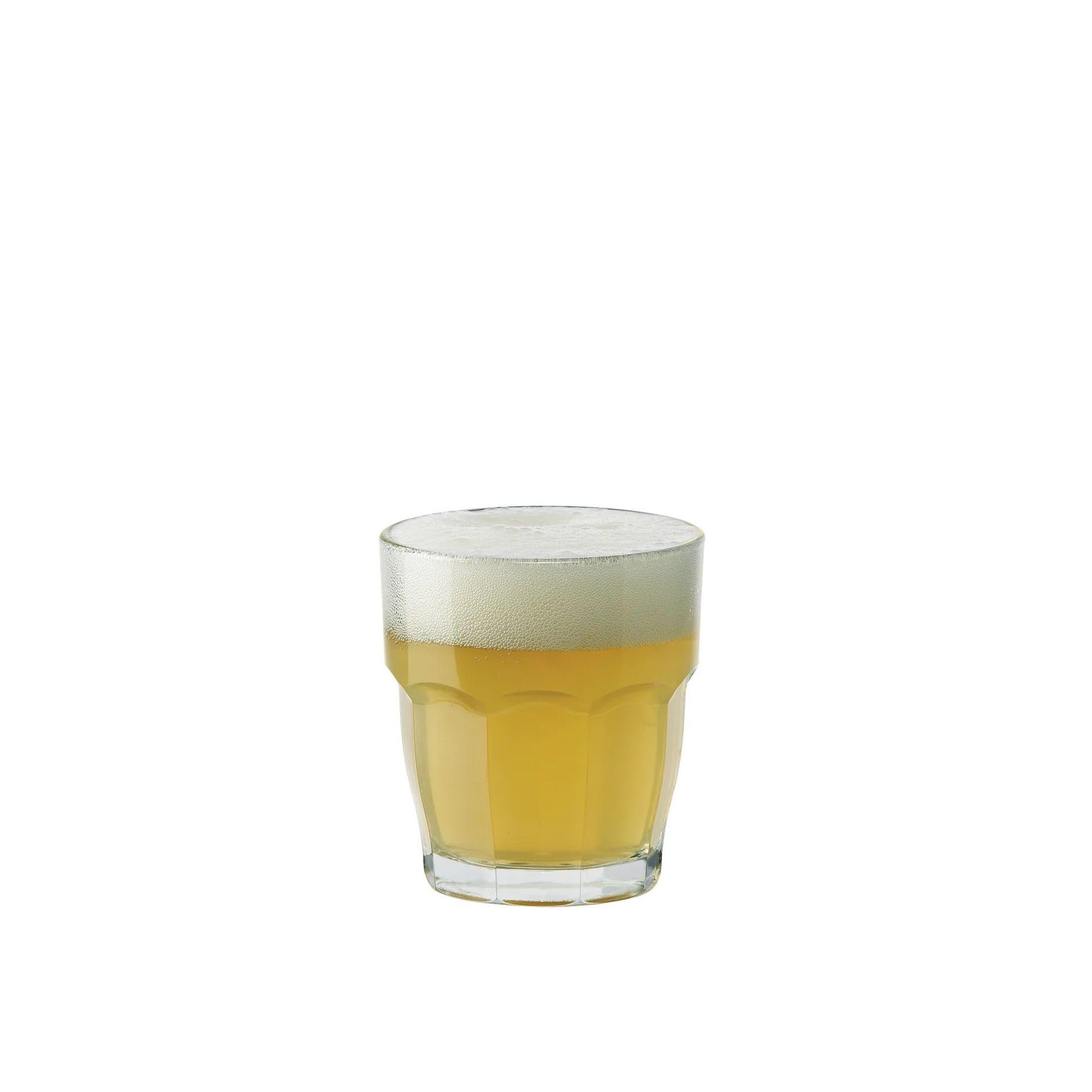 Bormioli Rocco juice glass in hand with cocktail showing elegant presentation