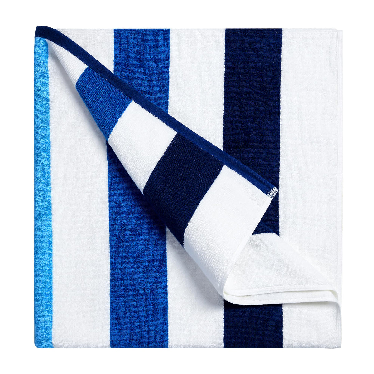 Bornbay front view showing multi-blue stripe for stylish beach presence