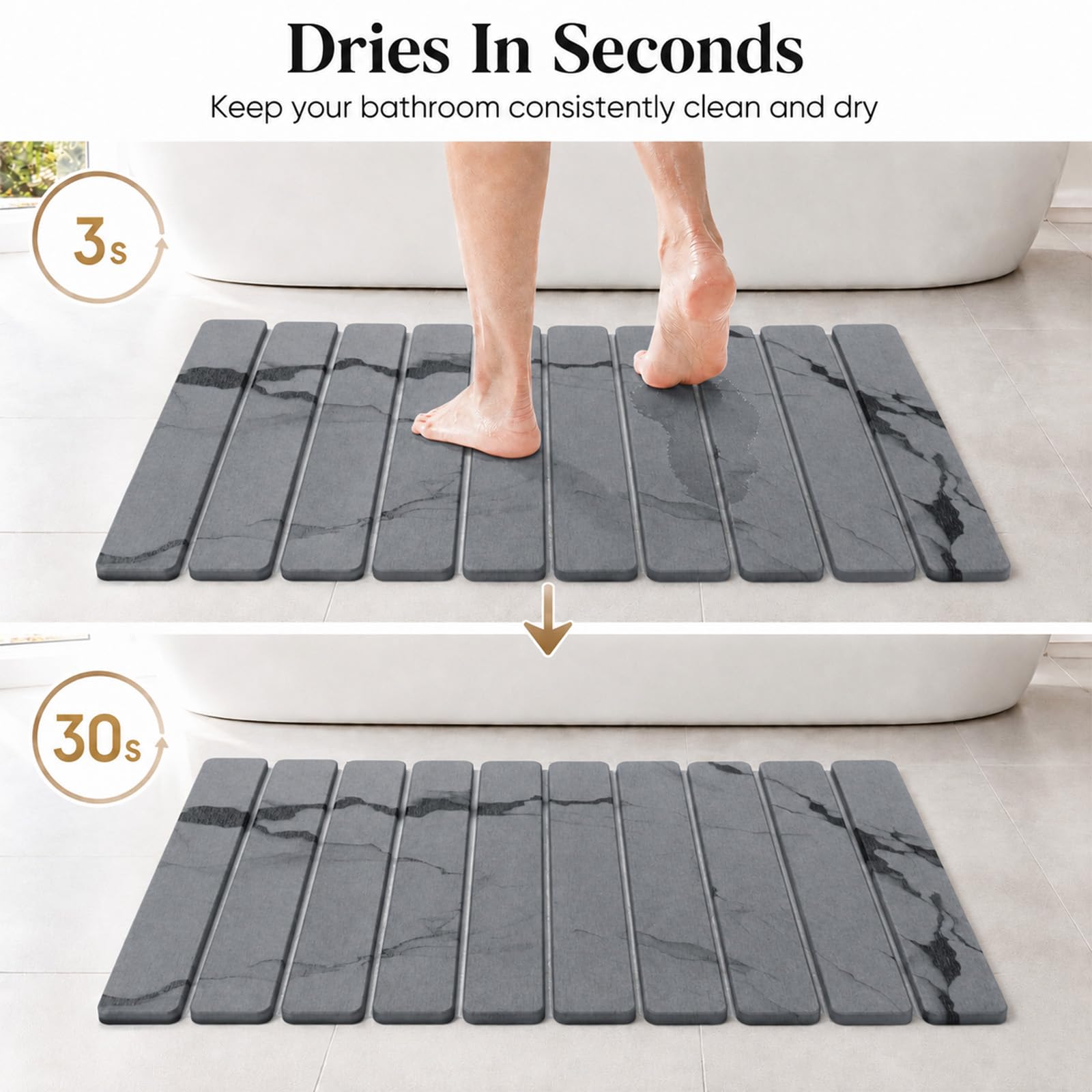 Bornerwhite folded mat rolled up for compact storage convenience