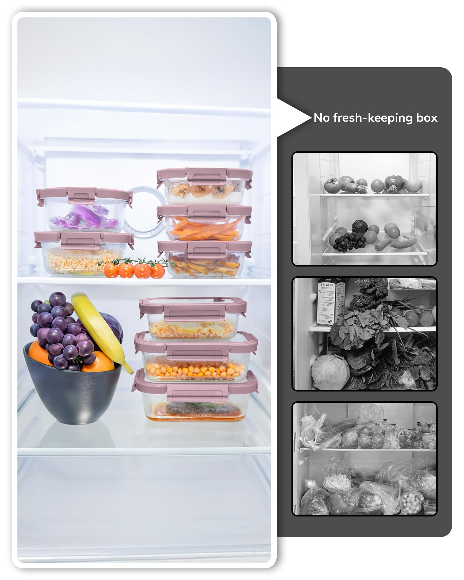 BOROHOUSE containers on kitchen table in lifestyle scene for everyday meal prep