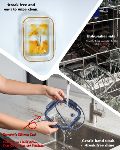 BOROHOUSE stacked containers in fridge showcasing space-saving storage