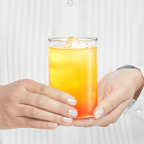 Borosil cup in freezer showing safe cold‑temperature performance