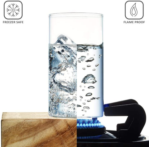 Borosil glasses in a dinner setting demonstrating versatile use