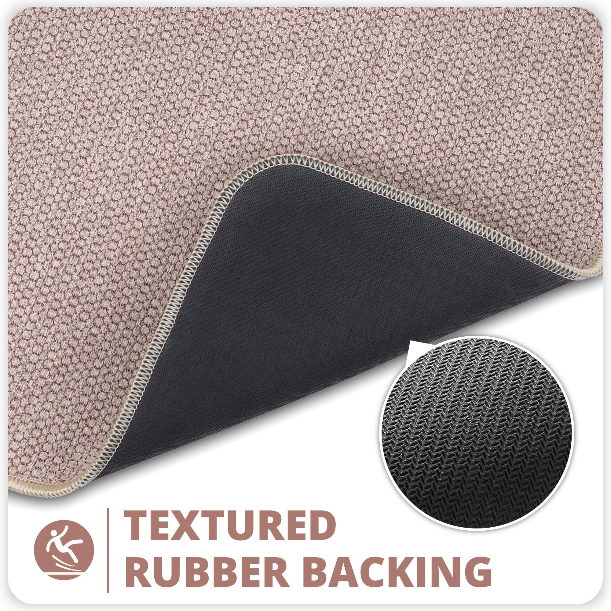 Bosap rubber backing detail illustrating anti-slip grip for safer footing