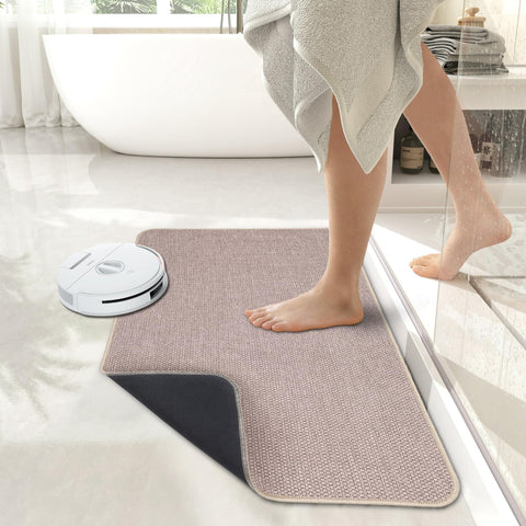 Bosap mat with foot for scale illustrating full-size coverage and comfort