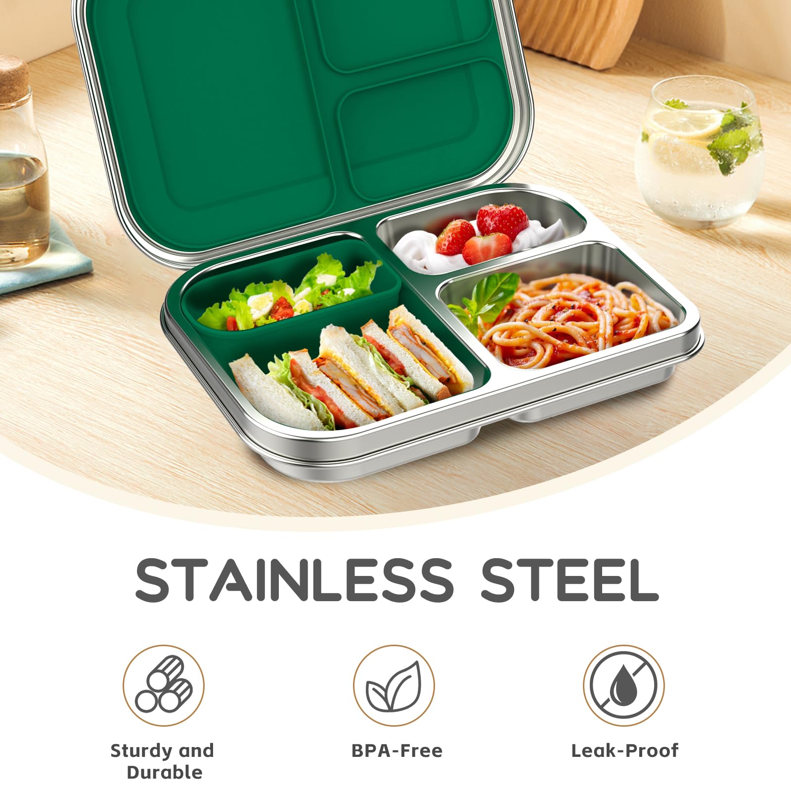 BOSEDSANG close-up silicone container showing leak-resistant seal