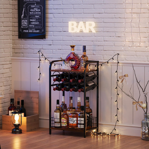 Bosimeca bottom shelf open storage holds extra bottles and supplies