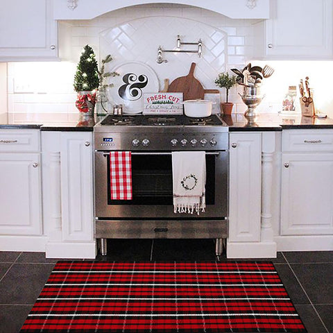 Bottalive rug layered with welcome mat providing instant porch styling