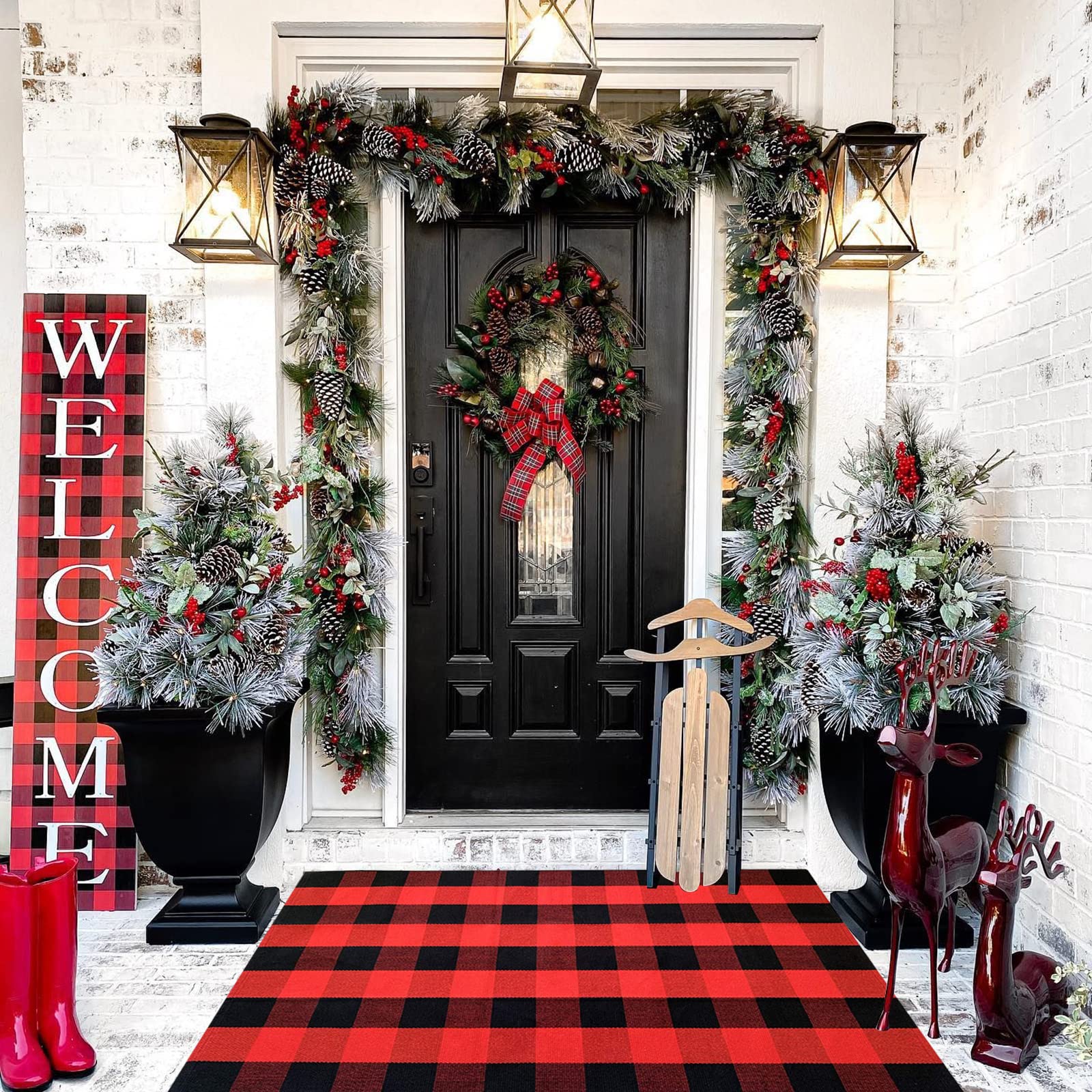 Bottalive rug beside doorframe showing 3x5 size fit and scale