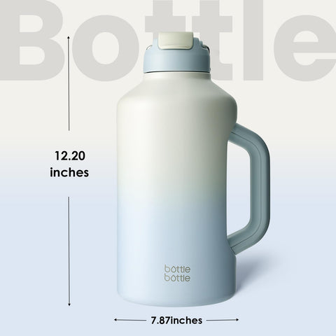 BOTTLE BOTTLE stainless steel surface detail showing durable, flavor-neutral finish
