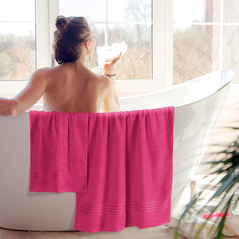 BOUTIQUO towel in use hanging to show quick-dry performance and everyday convenience