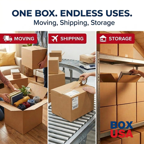 BOX USA label and specs closeup showing product dimensions and info