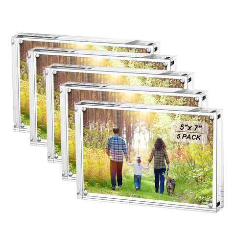 Boxalls front view clear 5x7 frame showing minimalist display benefit