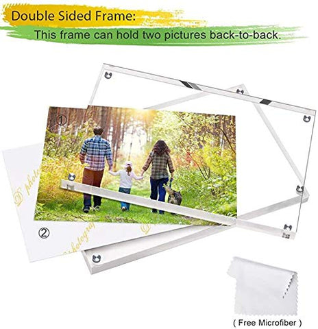 Boxalls two-sided frame in use showing reversible photo display benefit