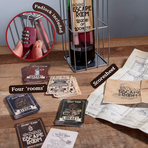Boxer Gifts close-up of the metal wine cage highlighting sturdy construction and finish