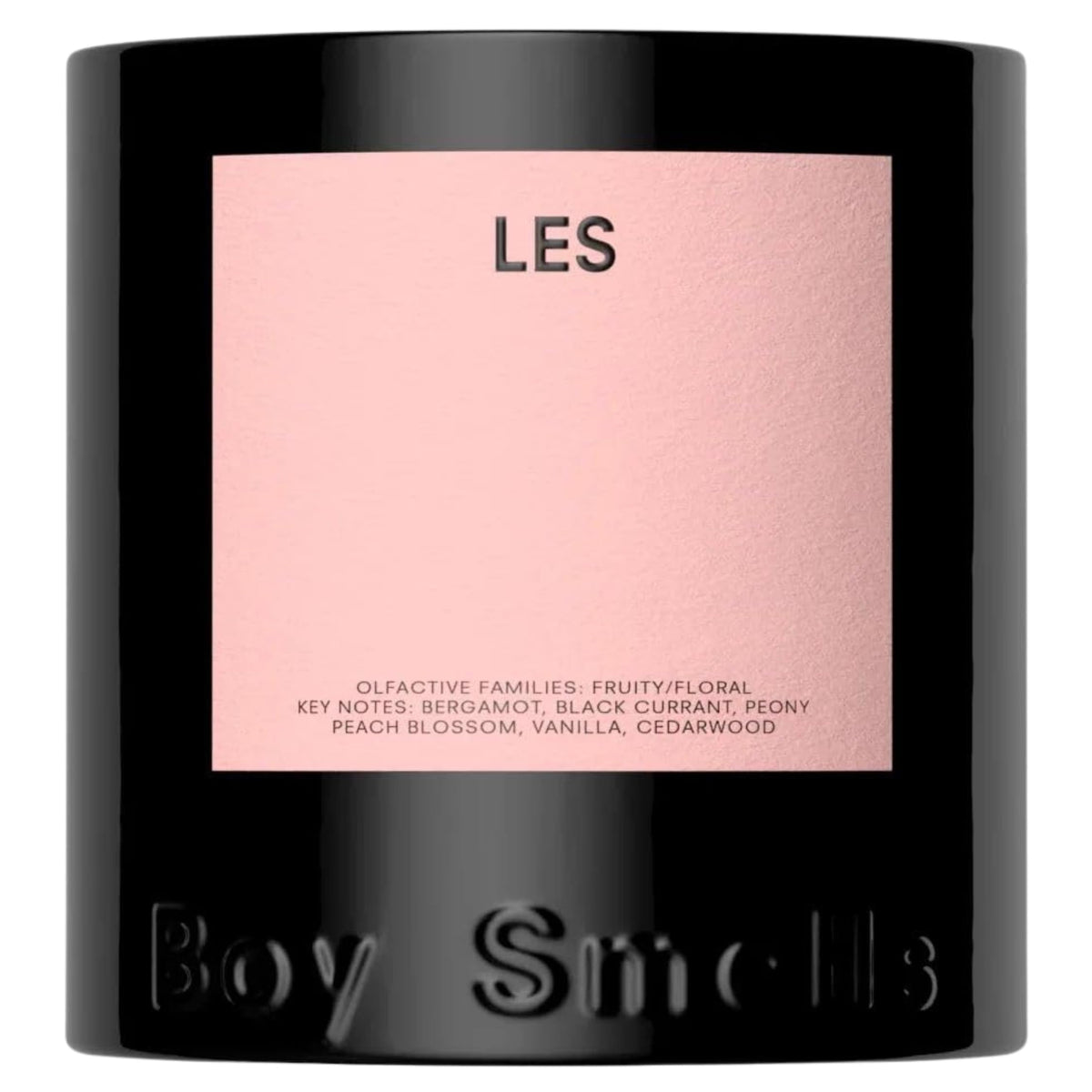 Boy Smells LES front tumbler view showing matte gradient and decorative detail, elegant display benefit