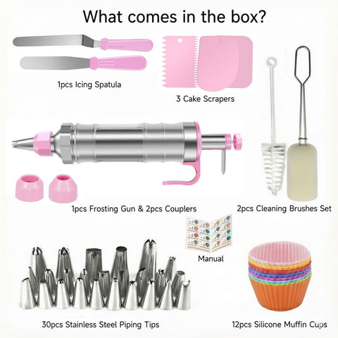 Boyun kit in a home kitchen scene demonstrating quick dessert decorating