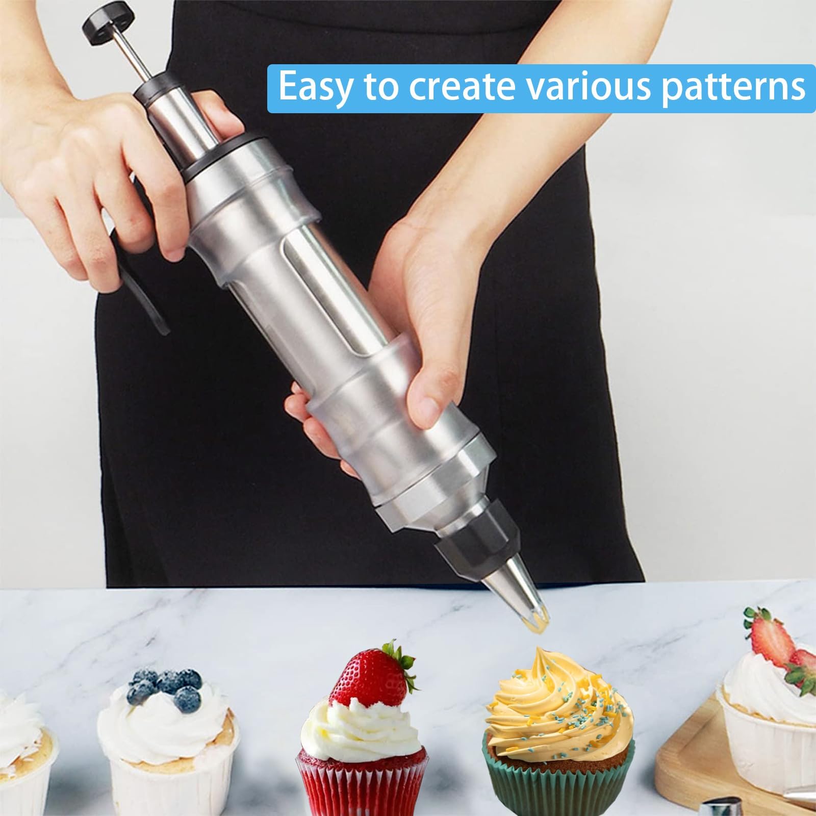 Boyun close-up of 30 piping nozzles showing pattern variety and precision