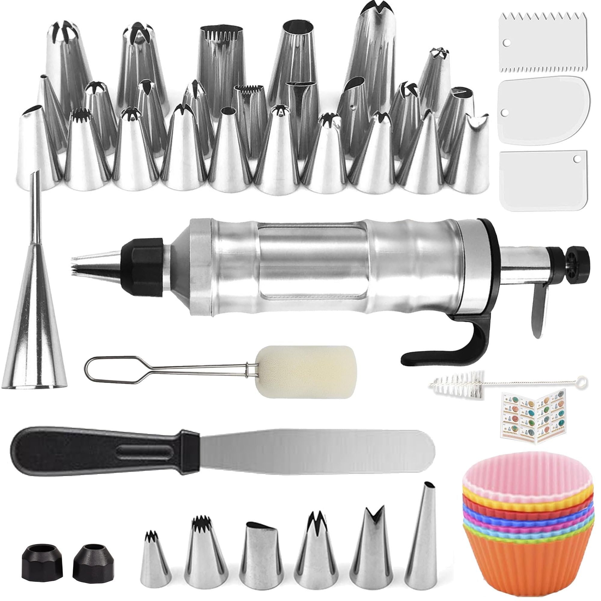 Boyun front packaging showing full cake decorating kit and contents benefit organization
