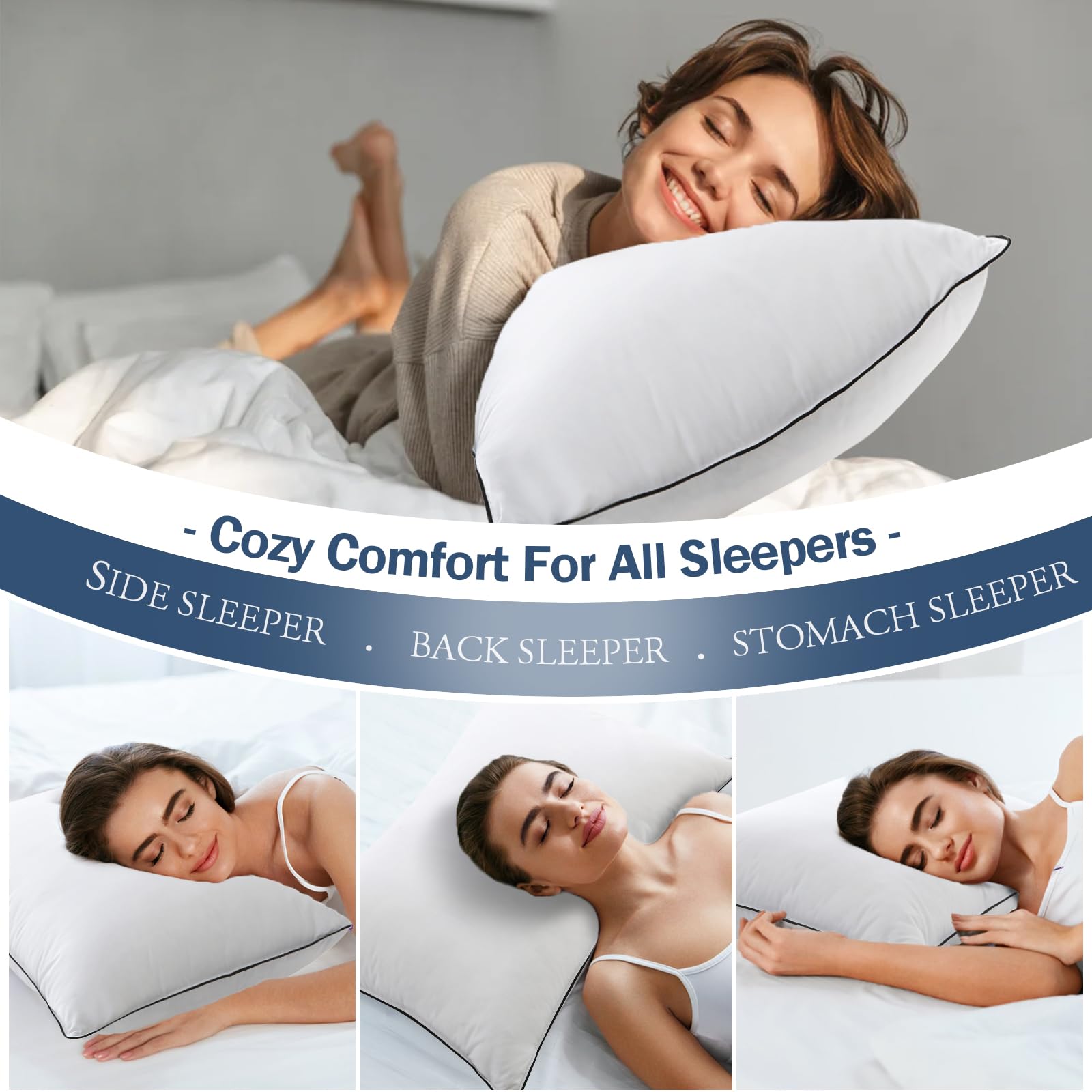 BPC king-size pillow beside a ruler demonstrating generous dimensions and scale