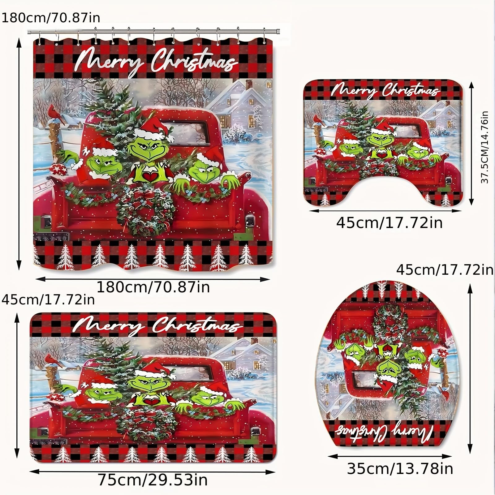 Bpwasxda full bathroom scene with set creating cohesive holiday atmosphere