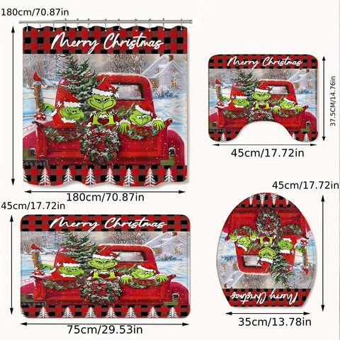 Bpwasxda full bathroom scene with set creating cohesive holiday atmosphere