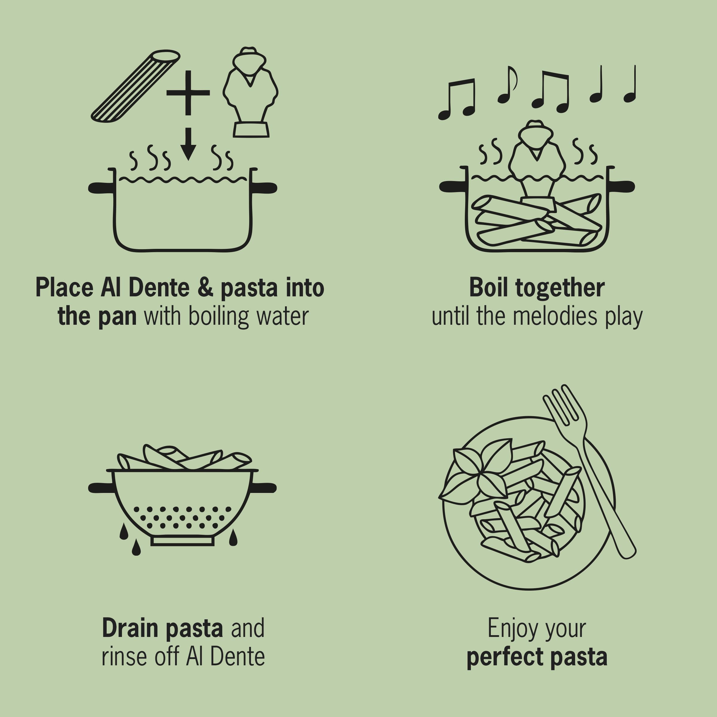 Brainstream Al Dente Red in boiling water action shot showing safe operation in hot pots