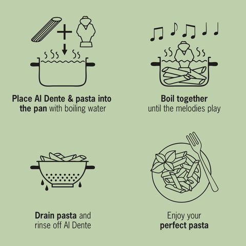 Brainstream Al Dente Red in boiling water action shot showing safe operation in hot pots