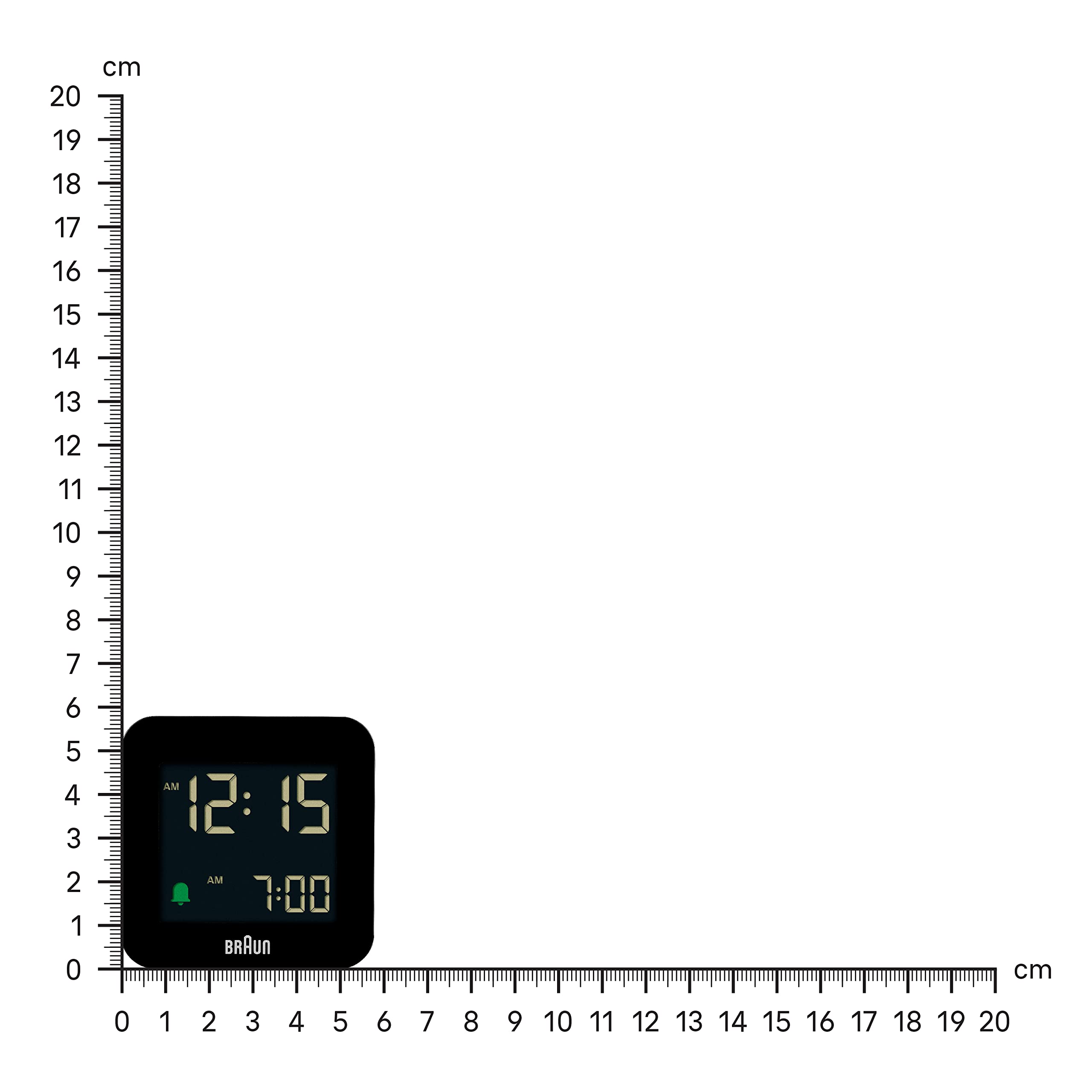 Braun BC08B top buttons showing snooze and backlight controls