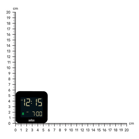 Braun BC08B top buttons showing snooze and backlight controls