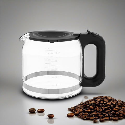 Braun BRSC005 beside a measuring scale illustrating true 12-cup capacity for families