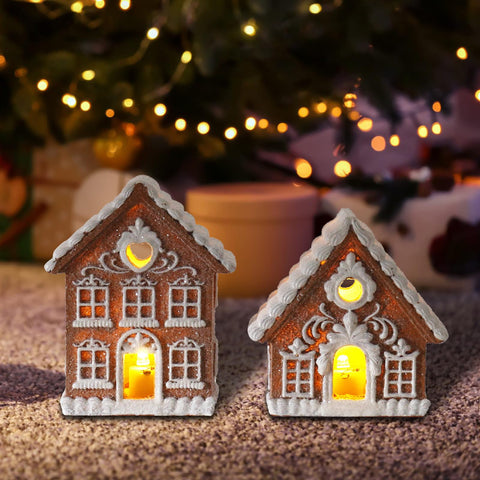 Braxio front view showing miniature gingerbread house glow and decorative detail