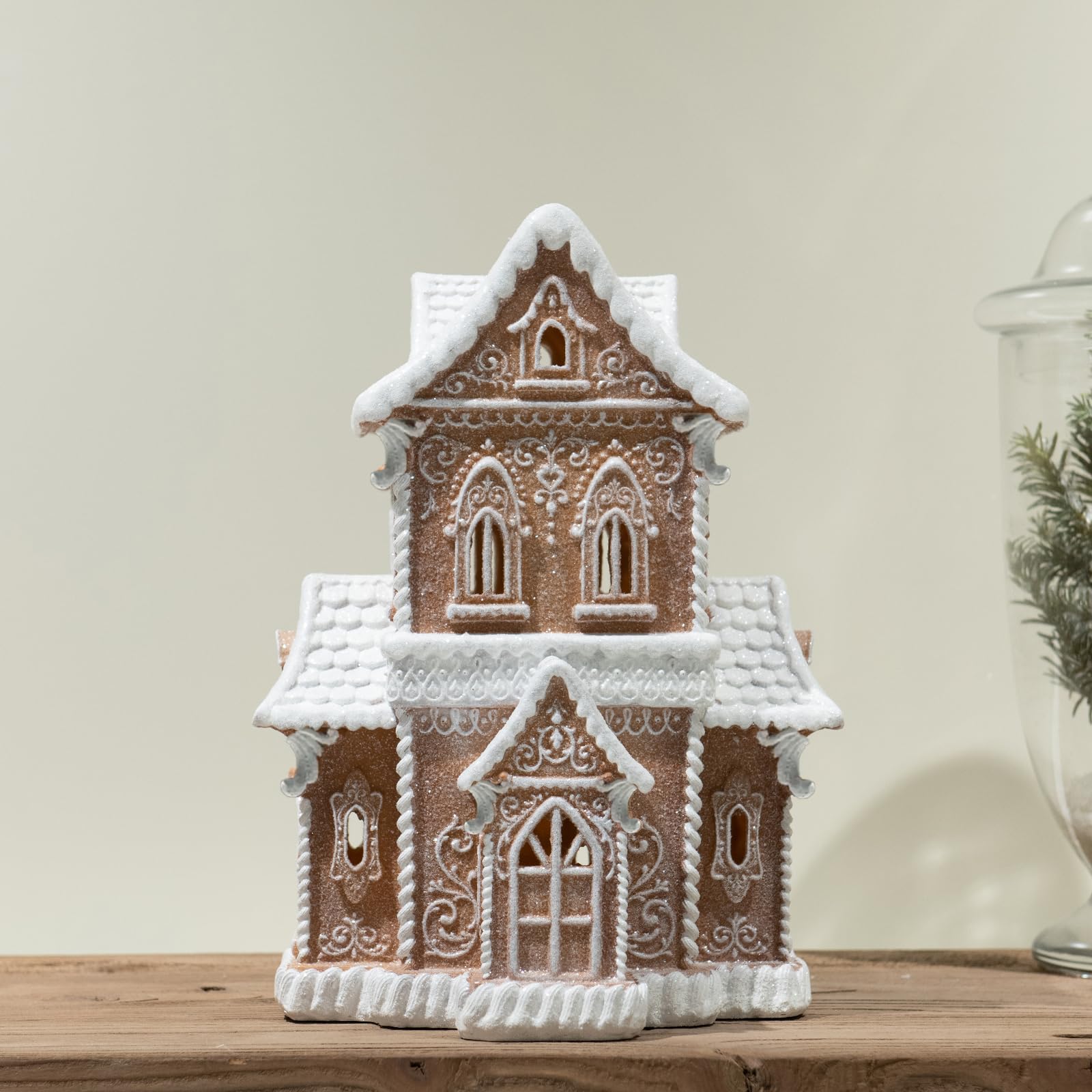 Braxio styled on mantel with garland offering festive home inspiration