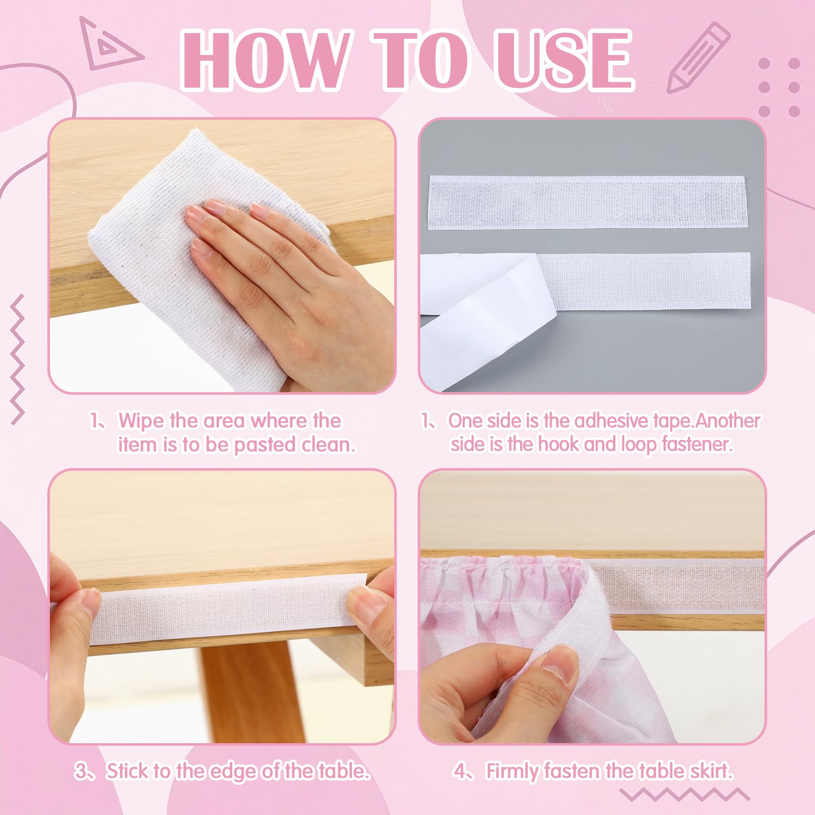 Breling skirt on classroom desk showing polished look and organized front