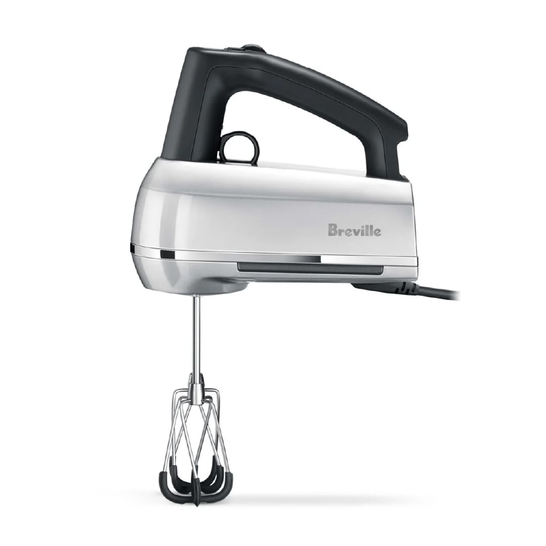 Breville BHM800SIL front view showing controls and sleek silver finish for easy handling
