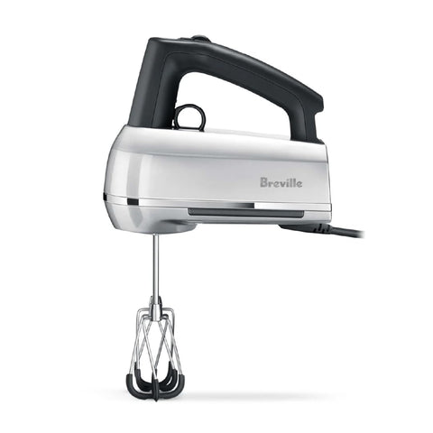 Breville BHM800SIL front view showing controls and sleek silver finish for easy handling