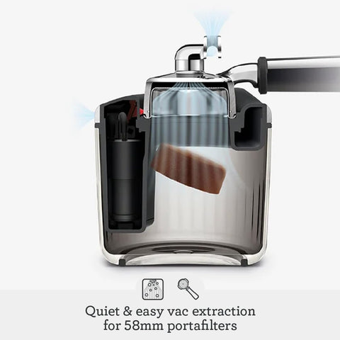 Breville clear Tritan container detail showing visible capacity benefit
